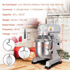 20 QT Stand Mixer, Commercial Industrial Grade Kitchen Electric Food Mixer with Stainless Steel Bowl, 3 Types of Mixing Tools, Built for Professional Baking: Effortlessly Handles Large Recipes