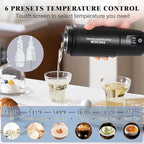 Travel Kettle,Miicasa Portable Electric Kettle,Smart Small Water Boiler for Tea & Coffee,6 Temperature Control,Auto Shut Off & Boil Dry Protection,17oz