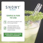 Snowy River Green, Cocktail & Margarita Sugar Rimmer - Vibrant Color Glass Rimming Sugar with Medium Crystal Texture - 4oz