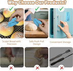 Professional Bread Lame,Upgraded Extractable & Magnetic Bread Lame Dough Scoring Tool,Premium Sourdough scoring tool for Sourdough Bread baking & Bread Making Tools,Includes 10 Razor Blades (Blue)