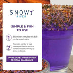 Snowy River Halloween, Cocktail & Margarita Sugar Rimmer - Vibrant Naturally Colored Sugar for Cocktail Rimming, Baking & Decorating, Medium Crystal - 16oz