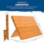 Chef’s Vision Magnetic Knife Block - Bamboo - Stylish Kitchen Magnetic Knife Holder - Elegant Free Standing Knife Display - Ideal for Colorful Knives - Sleek Kitchen Décor - Knife Block without knives