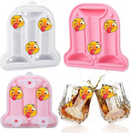 Hoolerry Ice Cube Molds Cube Trays Fun Shapes Silicone Ice Ball Maker with Lid for Whiskey Cocktails Juice Drinks Beverage Crafting Accessories White Elephant Gifting(Pink,Classic Style)