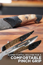 Dalstrong Paring Knife With Cover- 4”-Scorpion Series - Venom Edition - Japanese Steel Chef Knife - Spiral Sandstorm Blade Pattern - Black Honeycomb Resin Handle - w/Leather Sheath