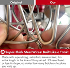Heavy Duty Whisk Attachment for KitchenAid Bowl-Lift Stand Mixers- Extra Thick Stainless Steel Wire Whip for Fast Whipping, Perfect for Large Batches, Dishwasher Safe