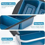 Silicone Freezer Tray With Lid, 4 Large 2 Cup Soup Freezer Molds, Soup Freezer Container for Meal Prepping, Large Ice Cube Tray， Perfect for Storing Leftovers, Sauces, Lasagna, 2-Pack