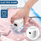 Vacuum Storage Bags with Electric Pump,8 Pack Extra Large Space Saving Vacuum Seal Bags for Bedding,Blanket,Comforters,Duvets,Pillows(8 Jumbo)