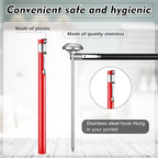 Xuhal 6 Pcs Stainless Steel Kitchen Thermometer with 5 Inch Long Stem 1 Inch Dial Thermometer Milk Frothing Food for Oven Probe Meat Grill BBQ Cooking Chocolate Water(Black, Red)