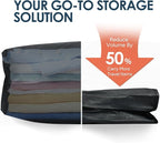 Vacuum Bags for Travel Luggage with Wireless Pump, Compression Bags for Carry On Suitcases and Backpack, Vacuum Seal Packing cube for Cloth Packing (2PC + PUMP)