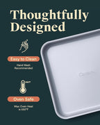 Caraway 9” Square Pan Duo - Non-Stick Ceramic Coating - Free From Forever Chemicals - Cake Pan Perfect for Brownies, Lemon Bars, & More - Cream