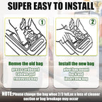 50 Pack Vacuum Cleaner Bags Fit for Kenmore Canister Type C/Q 5055 50555 50557 50558 and Pana·sonic Type C-5 C-18, 200 Series, 400 Series, 600 Series, 700 Series, 800 Series (50 Pack)