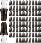 Chengu 80 Pieces Liquor Bottle Covers Pour Spout Covers Bar Toppers for Bottles Universal Pour Dispenser Dust Translucent Silicone Rubber Spout Caps for Bar Home Kitchen Tools Supplies (Black)