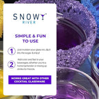 Snowy River Purple, Cocktail & Margarita Sugar Rimmer - Vibrant Color Glass Rimming Sugar with Medium Crystal Texture - 8oz