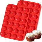 2 Pcs Muffin Pan Silicone Molds, Cupcake Pan Silicone Molds, Non-Stick Baking Molds for Making Muffin, Cakes, Cupcake, Tart, Chocolate