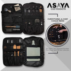 Asaya Chef Knife Backpack with 20 Pocket Knife Roll Bag - Over 30 Pockets for Knives - Knives Not Included (Grey)