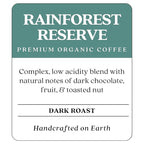 Copper Moon Dark Roast Whole Bean Coffee, Rainforest Reserve Organic Blend, 2 Lb
