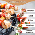 150PCS 16" Bamboo Skewers Sticks for Barbecue Smores Marshmallows Chocolate Fountain Plant Stakes Fruit and Crafting,Φ=4mm