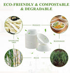 Vplus 500 Pack 12 OZ Paper Bowls Bulk, Disposable Compostable, Eco-friendly Bagasse, Heavy-duty Bowls Perfect for Milk Cereals, Snacks, Salads