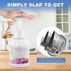 Pamperεd Chεf Food Chopper, Vegetable Chopper, Onion Chopper, Garlic Chopper, Nuts Chopper - Hand Chopper For Vegetables Salads Fruits, Nuts. Dishwasher-safe, White, Easy to Clean