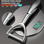 Vegetable Peeler, Premium Stainless Steel Potato Peeler, High Tensile Ultra Sharp Blade Fruit and Food Slicer, Y Shaped with Ergonomic Non-Slip Handle, Dishwasher Safe with 5 Years Warranty
