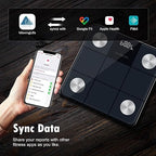 NUTRI FIT Smart Scale for Body Weight, Weight Scale with Backlight LED Display for BMI, Body Fat, Muscle Mass, 15 Body Composition, High Accurate Bluetooth Scale, Health Equipment Sync Apps 400lbs