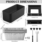 Grill Grease Catcher for Blackstone Griddle with 10 Pack Grease Cup Liners Aluminum Foil Tray Pan Drip Tray Pan for 17, 22, 28 & 36 inches Griddle (Short Hook + Long Hook)