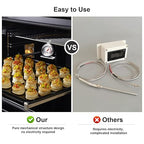 Stainless Steel Oven Thermometer for Electric/Gas Oven, Kitchen Cooking Grill Smoker Thermometer(50-300°C/100-600°F) (2)