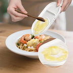 WhiteRhino 4 in 1 Ceramic Garlic Grater with Egg Cracker,Spoon Rest and Herb Stripper, Ginger Grater Plate for Grinding Wasabi Fruits Vegetables Ginger Garlic Cheese(6.76inx3.7in)