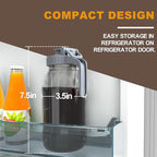 Cold Brew Coffee Maker Pitcher, 32 oz Thick Glass Mason Jar Spout Lid with Handle & Stainless Steel Filter for Iced Brew Coffee, Ice Lemonade, Sun Tea, Fruit Drinks Container