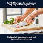 Misen 8" Chef Knife – High Carbon Japanese AUS-10 Stainless Steel – Hybrid German & Japanese Blade – Precision Kitchen Knife for Professionals & Home Cooks – Ultimate Cutting Performance - White