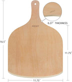 4 Pack Wooden Pizza Peel, 12 inch Premium Large Pizza Paddle with Wood Handle for Pizza Oven, Stone, Pan or Grill, Pizza Spatula for Baking Bread and Cake Indoor&Outdoor