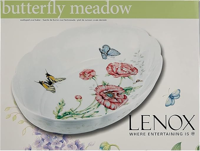 Lenox 6084024 Butterfly Meadow Oval Baker