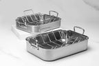 Hestan Provisions – 16.5" Classic Clad Roaster with Stianless Steel Rack