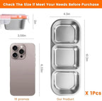Bandesun Stainless Steel Snack Containers for Kids & Adults, 1 Pack Leek Proof Metal Bento Lunch Box with with lids, Lunchable Containers for Travel, School, Home - Stackable Bento Snack Box