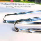 Kitchen Tongs - 304 Stainless Steel, Comfortable Grip, Non-Slip Design, High Heat Resistant Cooking Tongs- Ideal for Home, Kitchen, Korean BBQ (Silvery, 9＋12 Inch)
