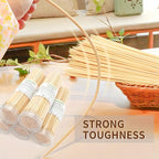 [200 PCS] 12 inch Bamboo Skewers, Premium Wooden Skewers Without Splinters, Skewers for Grilling, BBQ, Appetizer, Fruit Kabobs, Chocolate Fountain, Cocktail Toothpicks, and Food Skewer Sticks.