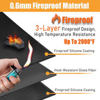 TOHONFOO 60 x 48 in Under Grill Mat for Outdoor Grill - Fireproof BBQ Mats for Grilling to Protect The Deck, Patio, Pavers - Easy to Clean Indoor Fireplace Mat - 0.6mm