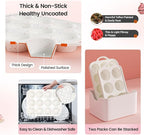 mary Silicone Muffin Pan with Metal Reinforced Frame - Mini Muffin Pan for Homemade Muffins, Cupcakes, and Bread, Oven and Dishwasher Safe - Set of 2, 6-Cup and 12-Cup