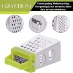 Mini Cheese Grater, 3Pcs Stainless Steel Box Grater with Handle Professional Cheese Slicer Grater for Kitchen Slicer Cheese Ginger Vegetable Multifunction Dishwasher Safe