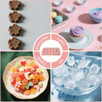 2 Pcs Flower Candy Silicone Molds, Different Shapes Of Chocolate Molds, Suitable for Making Candy, Chocolate, Fudge, Pudding, Cookies, Ice Cubes(Pink)