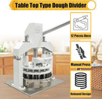 Table Top Dough Dividing Machine Manual Dough Divider 12PCS Dough Cutter Commercial Dough Dividing Machine Dough Baking Divider, 3.17oz-16.93oz, 12PCS