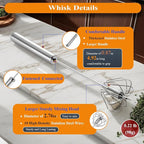 Stainless Steel Semi Automatic Whisk Egg Beater Whizzy Whisk, Hand Push Blender Kitchen Mixer Wisking Tool for Blending Cooking Gadgets(12in)