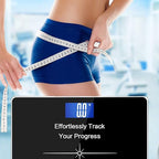 NUTRI FIT Extra-Wide/Ultra-Thick Digital Body Weight Bathroom Scale with 3 Inch Large Easy Read Backlit LCD Display Max Capacity 400lb Step-on Technology, Black