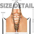 Funny Men Cooking Grilling Aprons Belly BBQ Funny Gag Gifts for Christmas, White Elephant Gift Exchange (MuscleMankini, One Size)