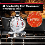 CDN Oven Thermometer ProAccurate®, Easy-to-Read 2"" Dial, Stainless Steel Housing, Temperature Zones, Stand or Hang, Monitor Oven Temperatures, NSF Certified - DOT2