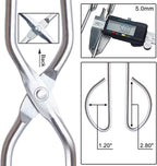 Stainless Steel Kitchen Scissor Tongs Set, 2-Piece (10/13 Inch) for Cooking, Grilling, Serving, and Barbecue