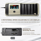 Light Blonde 5 in 1 Electric Knife Sharpener with LCD Screen for Kitchen Knives, 3 Rotational Speed Electric kitchen Knife Sharpener for Straight,Serrated, Ceramic Knives,Scissors & Axes