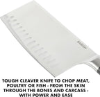 Babish 6.5-Inch Forged Cleaver Knife – High-Carbon 1.4116 German Steel Full Tang Kitchen Knife for Heavy-Duty Chopping and Slicing