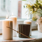 Thick Candle Jars for Making Candles 12 Pcs, 14 OZ Empty Jars with Wood Lids for Candle Making, Sample Container, Light Black