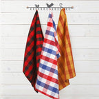 Urban Villa Cotton Dinner Napkins Set of 6, Highly Absorbent 20x20 Inches Premium Cloth Napkins Hotel Quality Reusable & Washable Table Dinner Napkins for Home & Weddings - Multicolor, Checks